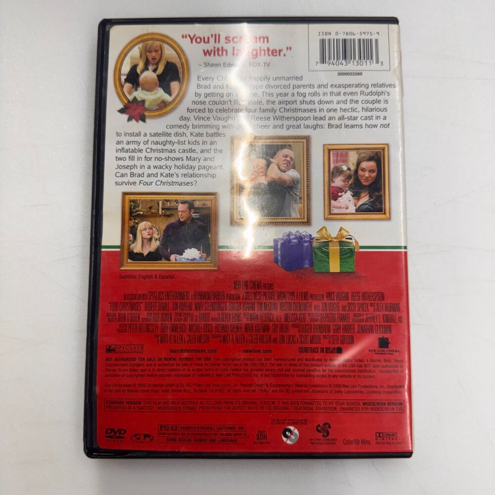 Four Christmases [DVD] Disc Tested, Working - Picture 2 of 4